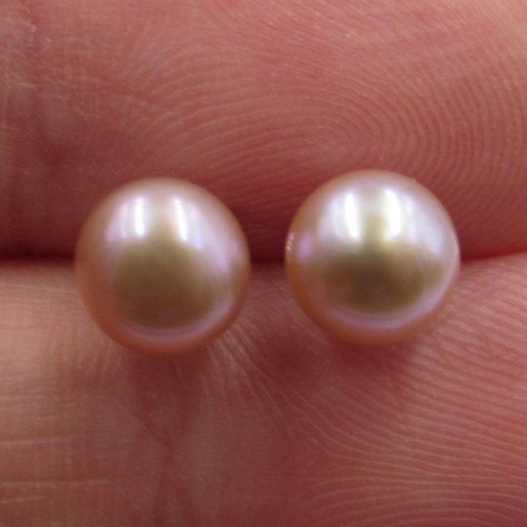 Jewelry - Sterling Silver Light Color Genuine Pearl Earrings